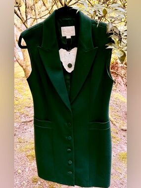 Sleeveless Dark Green Midi Dress -